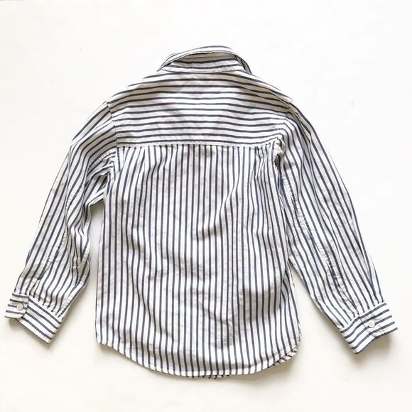 Oshkosh blue/white stripe button down shirt EUC 6X - Picture 4 of 4